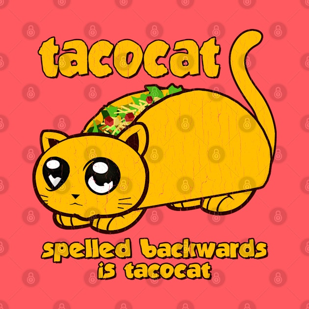 Funny - Tacocat (vintage distressed look) by robotface