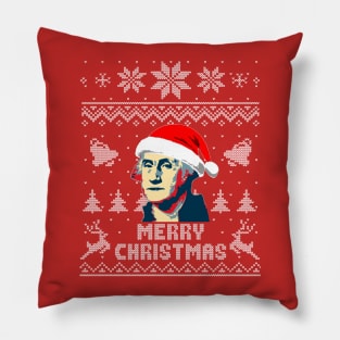 George Washington Merry Christmas Pillow