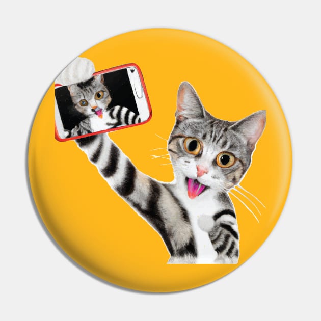 cat taking a selfie Pin by ddesing