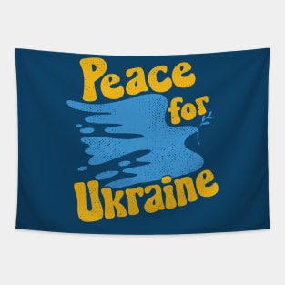 Peace for Ukraine // Retro Dove Art // Support Peace Tapestry