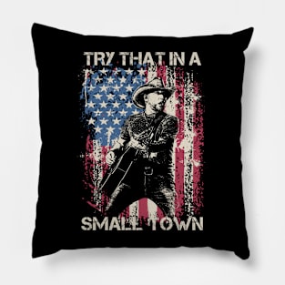 Vintage Distressed Jason Aldean Pillow