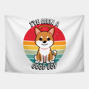 Cute orange dog is a good boy Tapestry