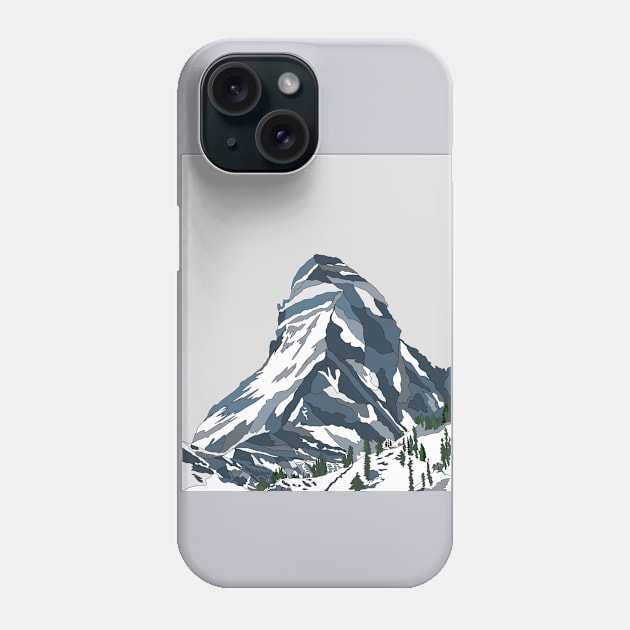 The Matterhorn in Winter Phone Case by JennyCathcart