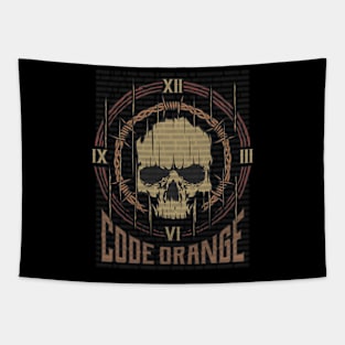 Code Orange Vintage Skull Tapestry