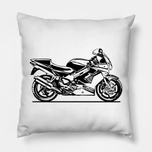 VFR800 Motorcycle Sketch Art Pillow