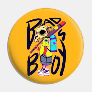 bad boy skull head Pin