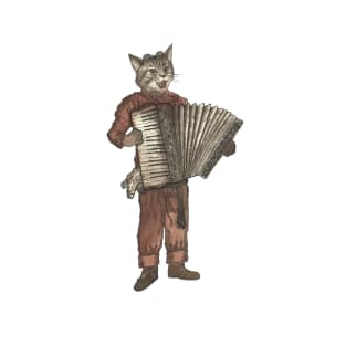 Accordion Cat with Goggles and Mask T-Shirt