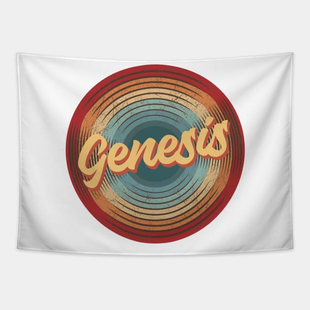 Genesis Vintage Circle Tapestry by musiconspiracy