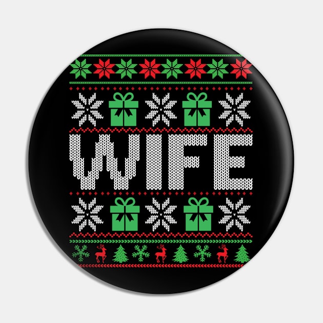 the wife ugly Christmas sweater Pin by MZeeDesigns