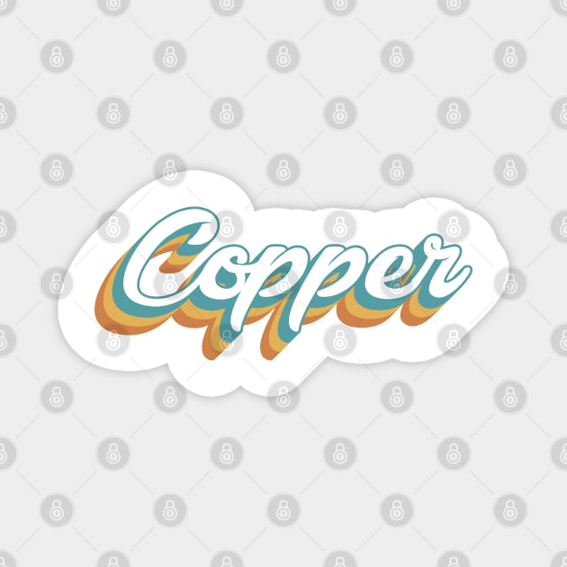 Copper Mountain Colorado Retro Lettering Magnet by KlehmInTime