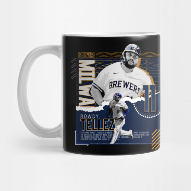 Rowdy Tellez Baseball Edit Tapestries Brewers - Rowdy Tellez - T