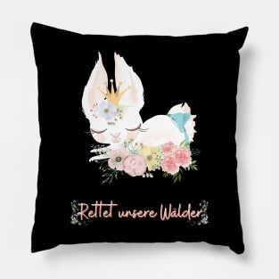 Häschen Wald Retten Prinzessin Blumen Süß Pillow