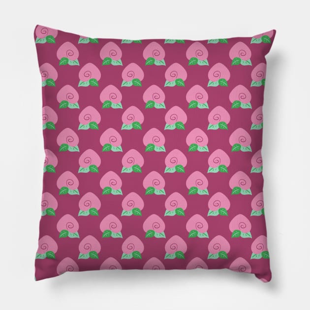 Mauve Peach Fruit Pattern Pillow by saradaboru