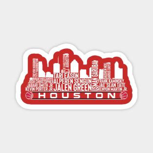 Houston Basketball Team 23 Player Roster, Houston City Skyline Magnet