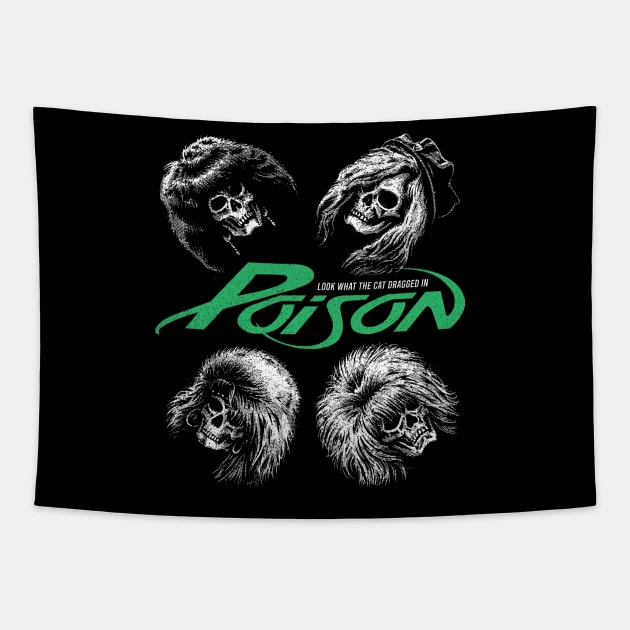 Poison skull Tapestry by Press Play Ent