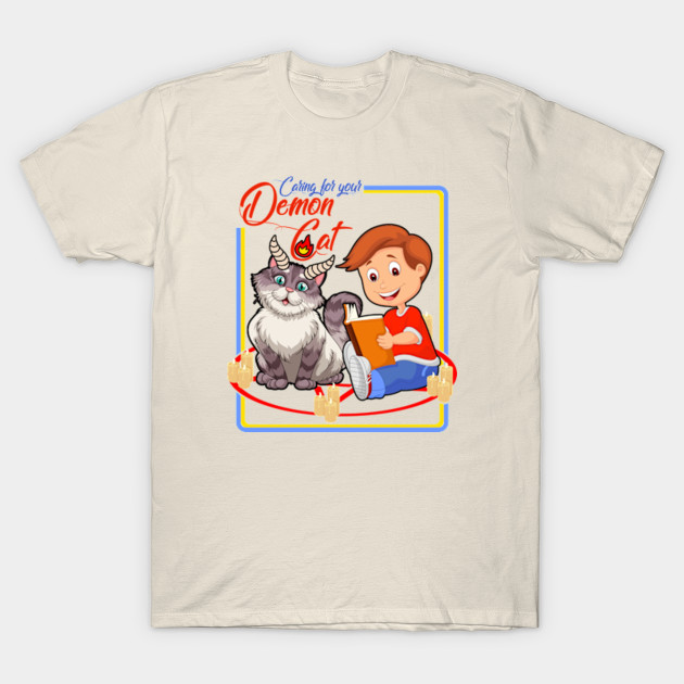 Caring For Your Demon Cat Caring For Your Demon Cat T Shirt Teepublic