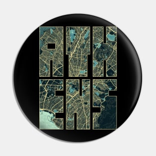 Athens, Greece City Map Typography - Summer Pin