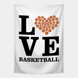 Love Basketball - Heart by Balls Tapestry