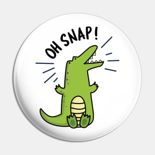 Oh Snap Cute Crocodile Pun Pin