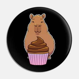 Capybara Cupcake Pin