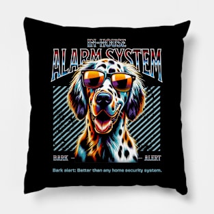 Bark Alert English Setter Dog Pillow