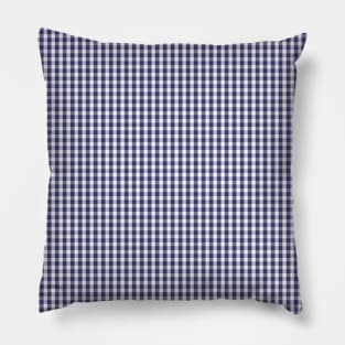 USA Flag Blue and White Gingham Checked Pillow