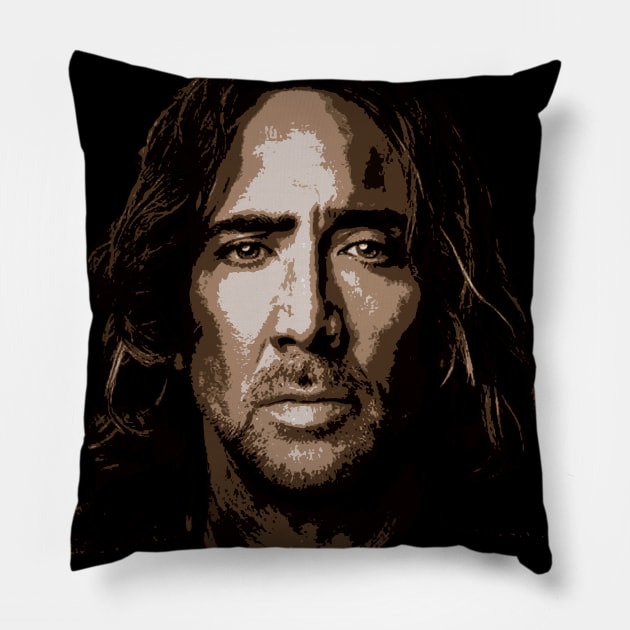 nicolas cage Pillow by oryan80