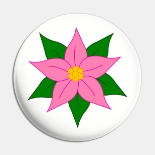 Pink Poinsettia Pin