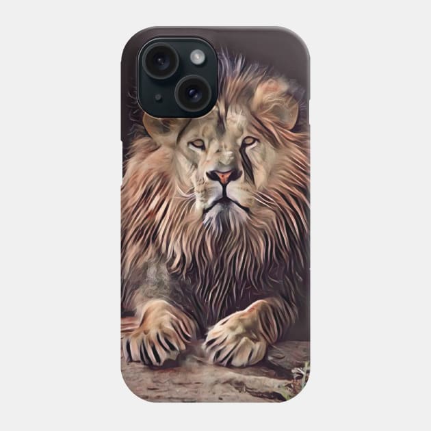 A menacing lion Phone Case by d1a2n3i4l5