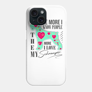 Schnauzer Lover hearts Design Phone Case