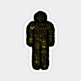 Metal Man Word Cloud (10) Magnet