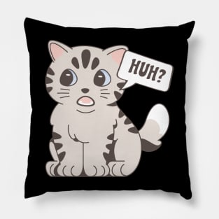 hu cat meme cute Pillow