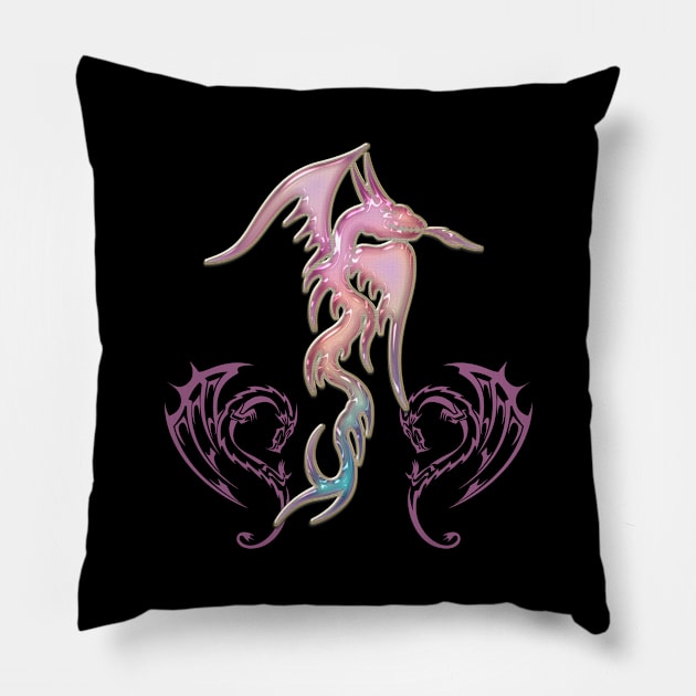 Elegant, decorative chinese dragon Pillow by Nicky2342