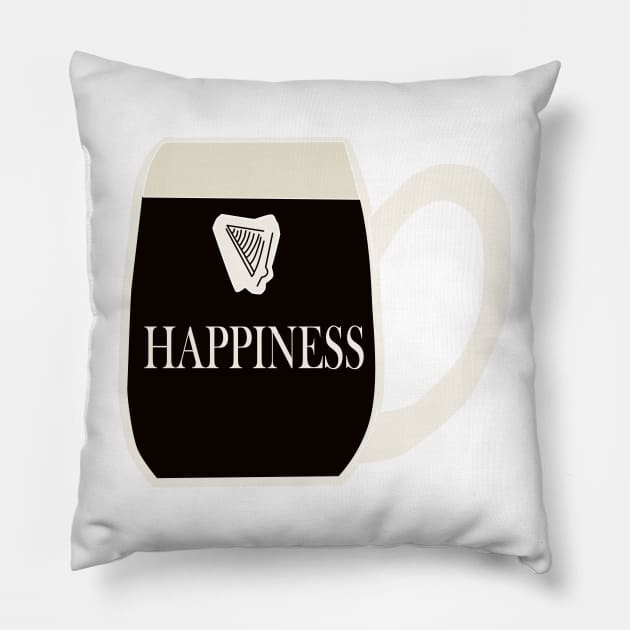 Guiness is happiness Pillow by Sci-Emily