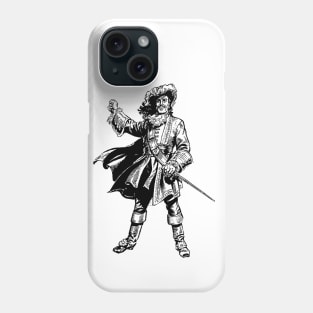 pirate captain with sword Phone Case