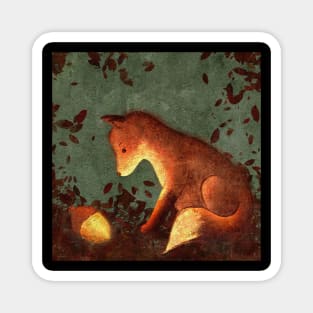 Cute Baby Fox in the Woods Magnet