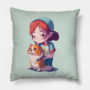 just a girl and her dog Pillow