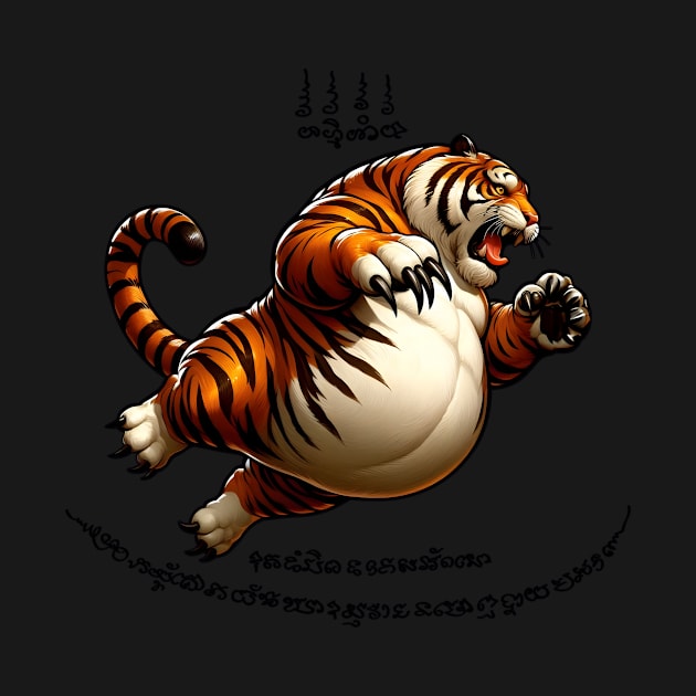 Thai Tattoo Parody "Sak Yant Tiger" by Rawlifegraphic