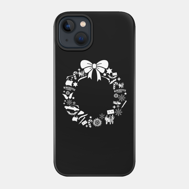 Supernatural Christmas Wreath Pattern - Supernatural - Phone Case