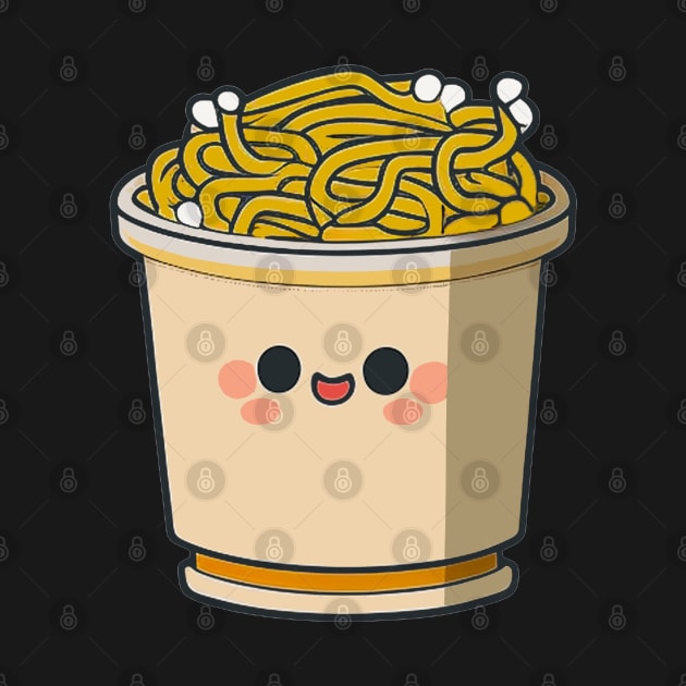 Oodles of Noodles Cute Smiling Bowl of Ramen for the Starving College Student by SeaStories