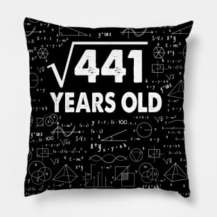 21 years old 21th birthday Gift Square Root of 441 Science Lover Gifts Bday Pillow