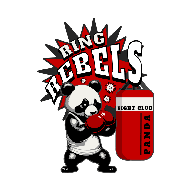 Boxing panda ring rebels by Graffik-Peeps