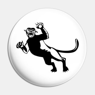 Black Panther Attacking Retro Pin