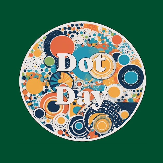 Dot day teacher art student inspire creativity colourful design by Edgi