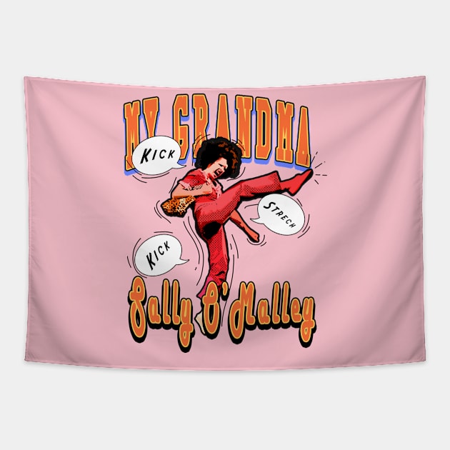 sally omalley comic  vintage design Tapestry by jerrysanji