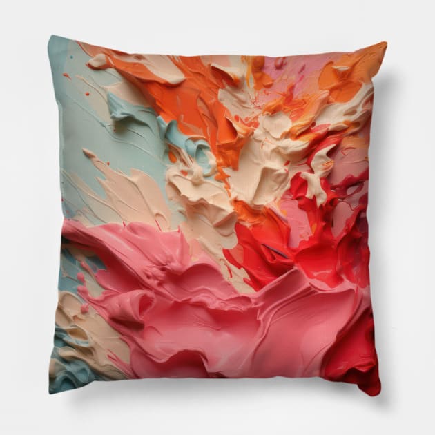 Abstract Strokes: Acrylic Brush Stripe Extravaganza Pillow by star trek fanart and more