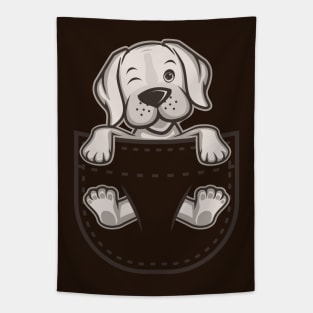 Dog in Pocket Tapestry