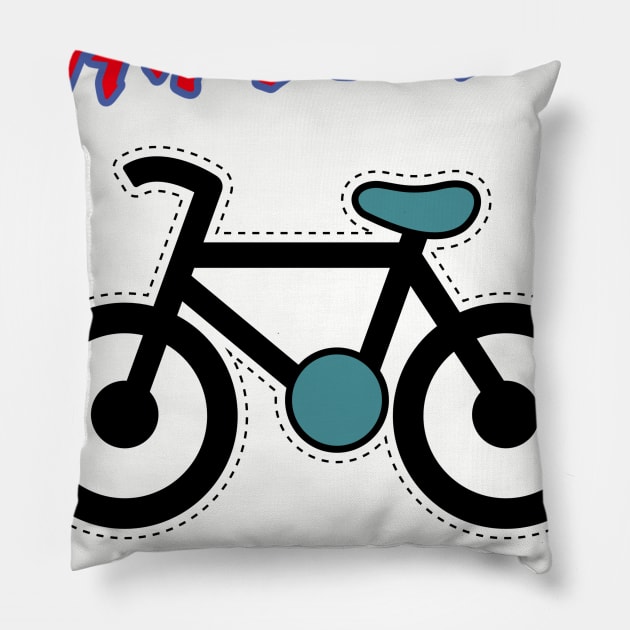 Fat Bike Adventure Calls Pillow by With Pedals