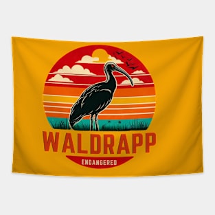 endangered birds waldrapp or northern bald ibis Tapestry