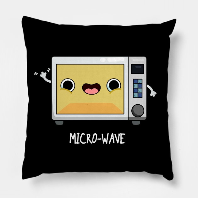 Micro-wave Funny Appliance Pun Pillow by punnybone